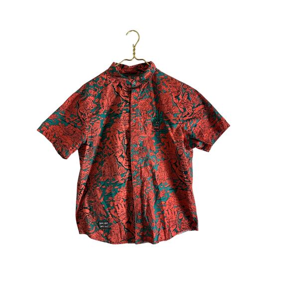 Killer Acid x Santa Cruz Peace Hand Pink Short Sleeve Button Up Shirt - Picture 1 of 9